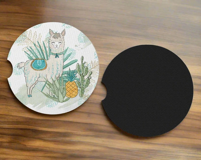 Llamadocious | Car Coaster Set