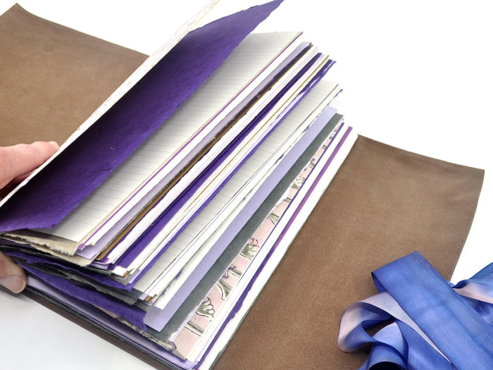 Lotus Flower One of a Kind Leather Journal