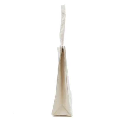 Beige hanging bag on a white background