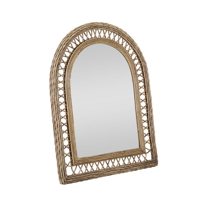Martinique Rattan Arched Mirror 80cm