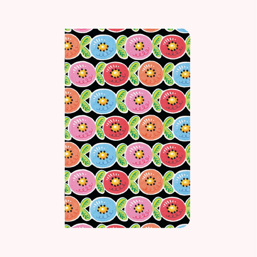 Mary Engelbreit Marching Flower Fried Egg Black
