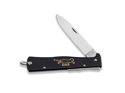 Mercator Carbon Steel Folding Knife 9cm | Black Cat K55K
