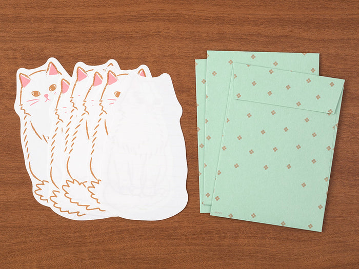Midori Letter Set Die-Cut Cat