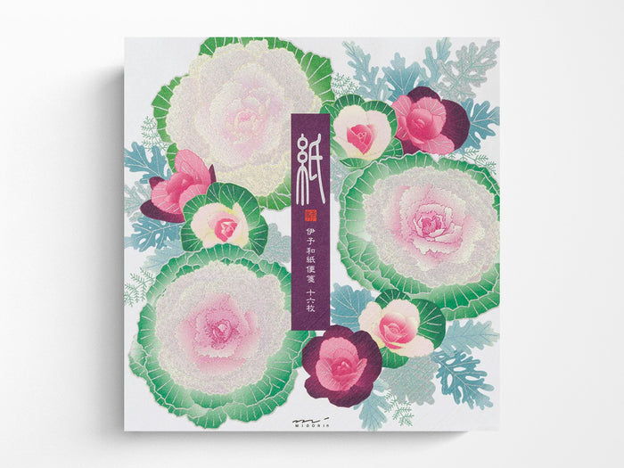 Midori Seasonal Letter Pad - 004 Flowering Kale Wreath