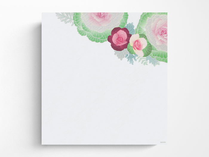 Midori Seasonal Letter Pad - 004 Flowering Kale Wreath