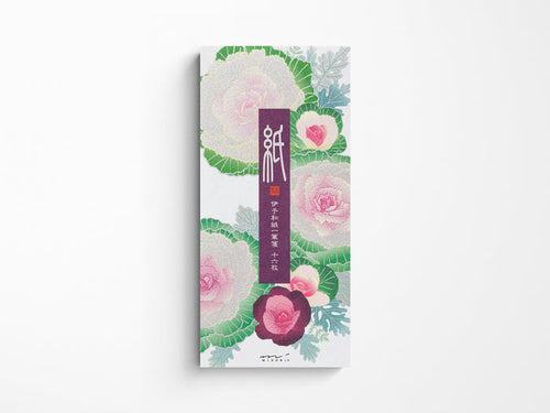 Midori Seasonal Message Letter Pad - 597 Flowering Kale Wreath