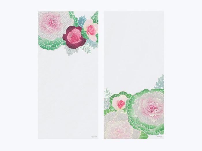 Midori Seasonal Message Letter Pad - 597 Flowering Kale Wreath