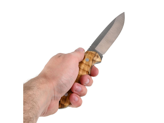 Miguel Nieto Viking Outdoor Knife 100mm | Olive Wood