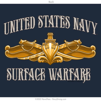 "Naval Officer Surface Warfare" Hooded Sweatshirt | Navy