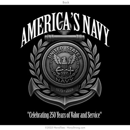 "Navy 250 Years" Tee | Black