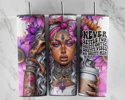 Never Settle | 20 oz Tumbler