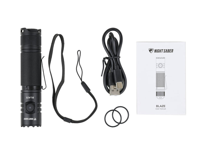 Night Saber Blaze Torch 1900 Lumens USB-C Rechargeable