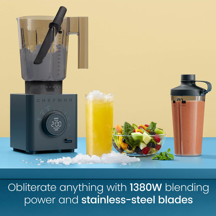 Obliterator® 48 oz Power Blender + Two Travel Jars - Midnight