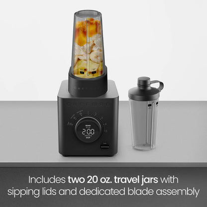 Obliterator® 48 oz Power Blender + Two Travel Jars - Midnight