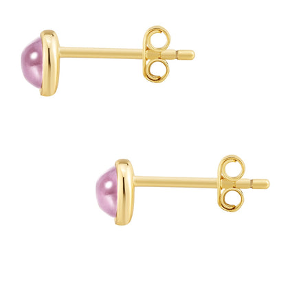 Ohrstecker EDELGLANZ mit Amethyst gelbgold