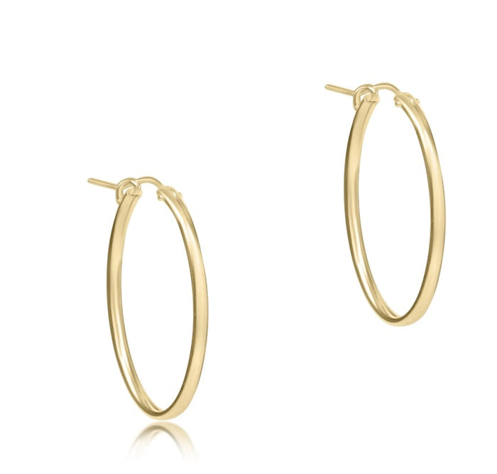 Oval Gold 1" Hoop-Smooth