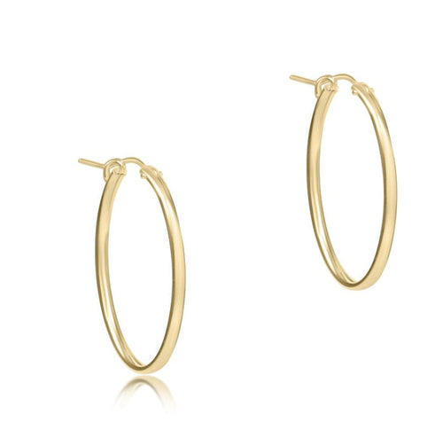 Oval Gold 1" Hoop-Smooth