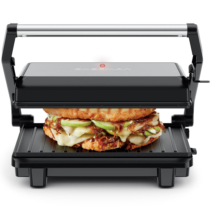 Panini Press + 180° Indoor Grill - Black