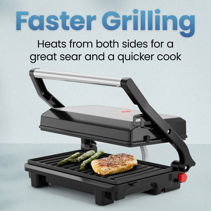 Panini Press + 180° Indoor Grill - Black