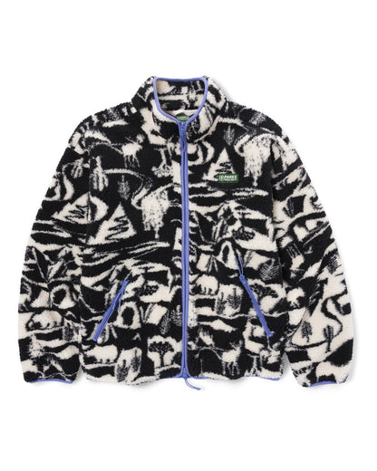 Shop Park Shadows Full Zip High Pile Fleece Inspired by National Parks | black-and-white