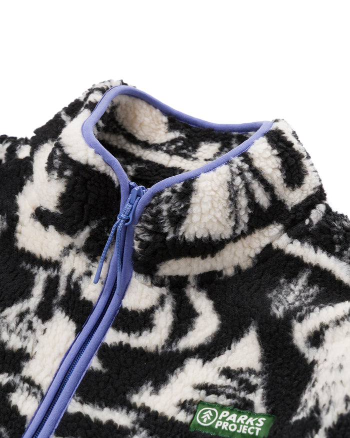 Shop Park Shadows Full Zip High Pile Fleece Inspired by National Parks | black-and-white
