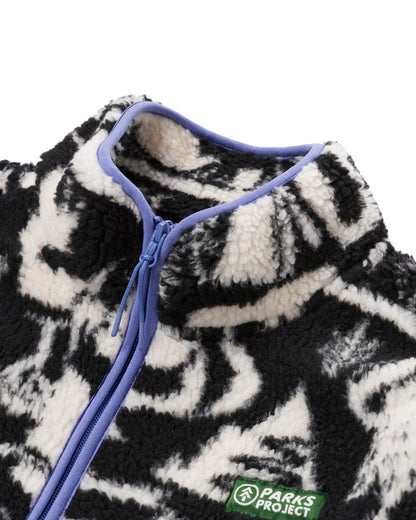 Shop Park Shadows Full Zip High Pile Fleece Inspired by National Parks | black-and-white