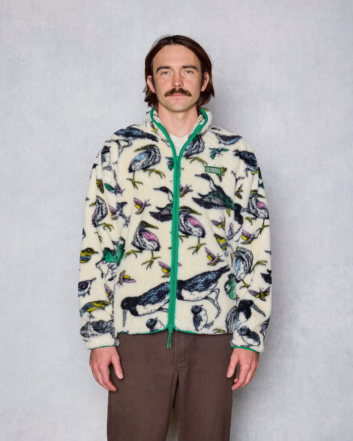 Shop Parks Project x Audubon Faux Shearling Jacket Inspired by Birds in Parks | marshmallow