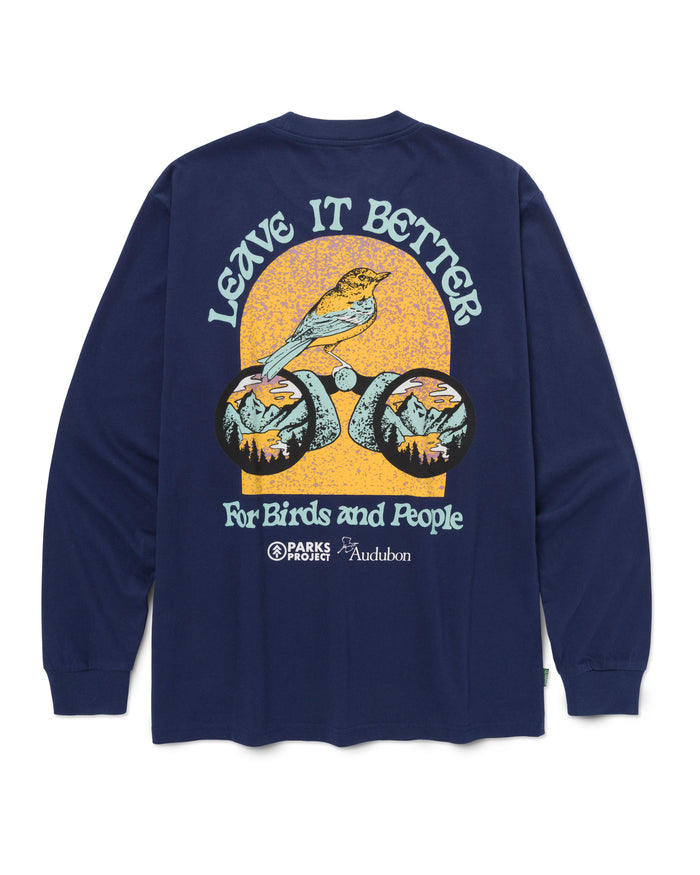Shop Parks Project x Audubon Long Sleeve Tee Inspired by Birds in Parks | navy