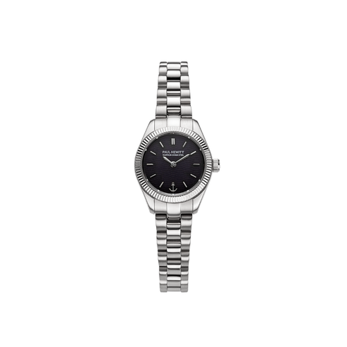 Petit Soleil Round Uhr Silber Schwarz