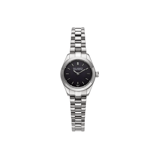 Petit Soleil Round Uhr Silber Schwarz