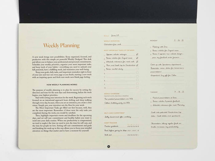 Productivity Planner Weekly Desk Pad