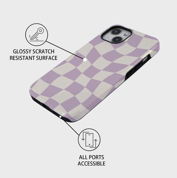 Purple Chessboard | iPhone Case