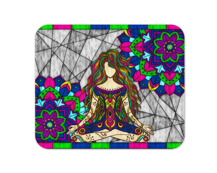 Radiant Lotus Pose | Mouse Pad