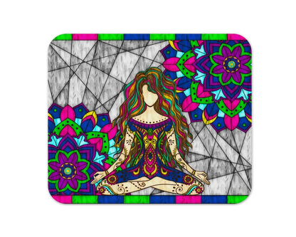 Radiant Lotus Pose | Mouse Pad