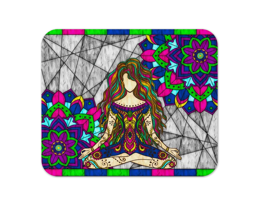 Radiant Lotus Pose | Mouse Pad