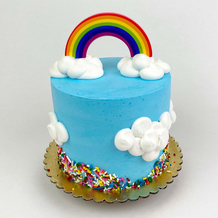 Rainbow and Clouds Cake