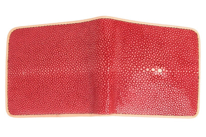 Thick Red Genuine Stingray Leather Wallet-Bikerringshop