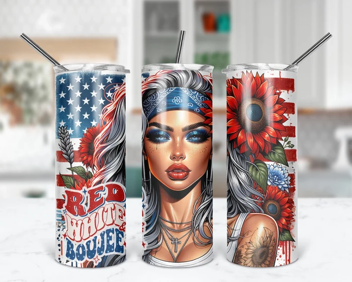 Red White And Boujee | 20 oz Tumbler