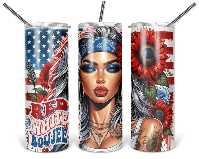Red White And Boujee | 20 oz Tumbler