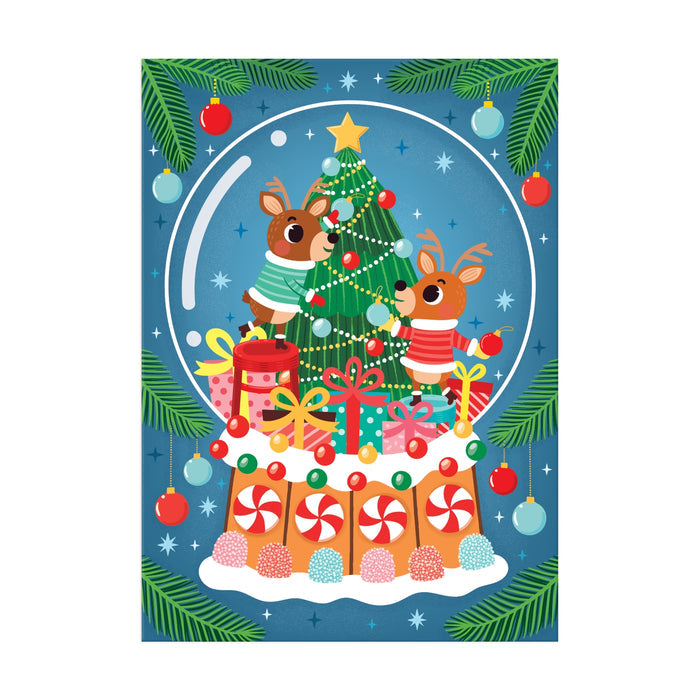 Reindeer Snow Globe | 48 Piece Jigsaw Puzzle