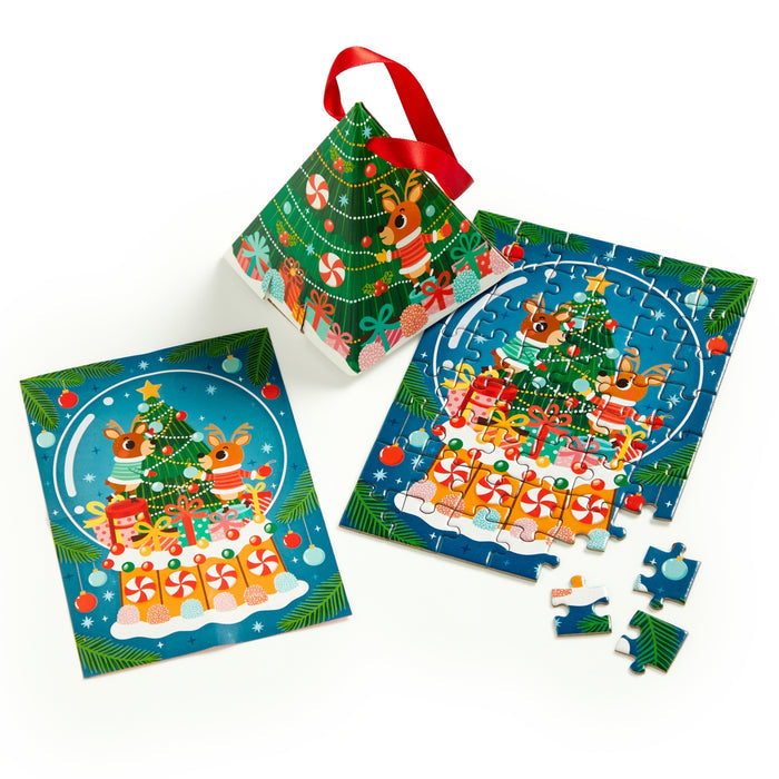 Reindeer Snow Globe | 48 Piece Jigsaw Puzzle