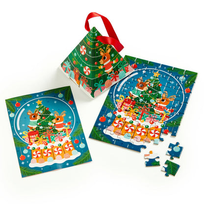 Reindeer Snow Globe | 48 Piece Jigsaw Puzzle