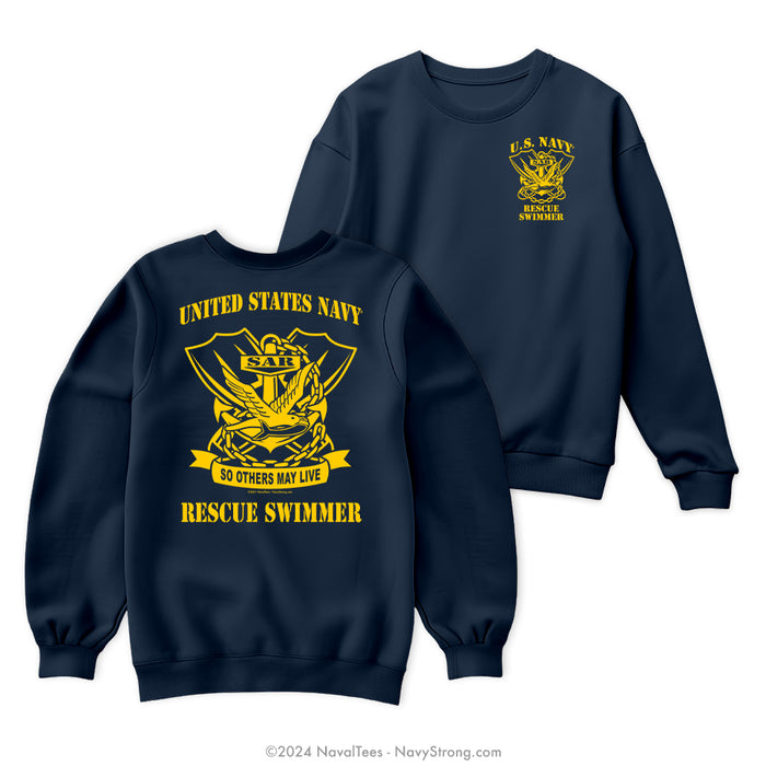 "Rescue Swimmer" Crewneck Sweatshirt | Navy