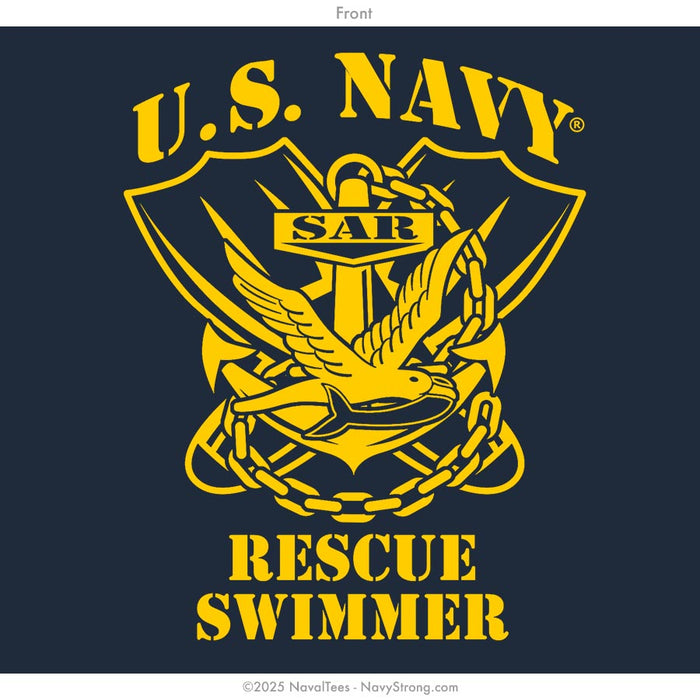 "Rescue Swimmer" Long Sleeve Tee | Navy