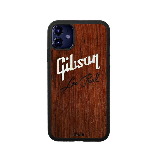 GibsonbyThalia Phone Case Indian Rosewood & Gibson Pearl Logo with Les Paul Script Engraved | Phone Case iPhone 11
