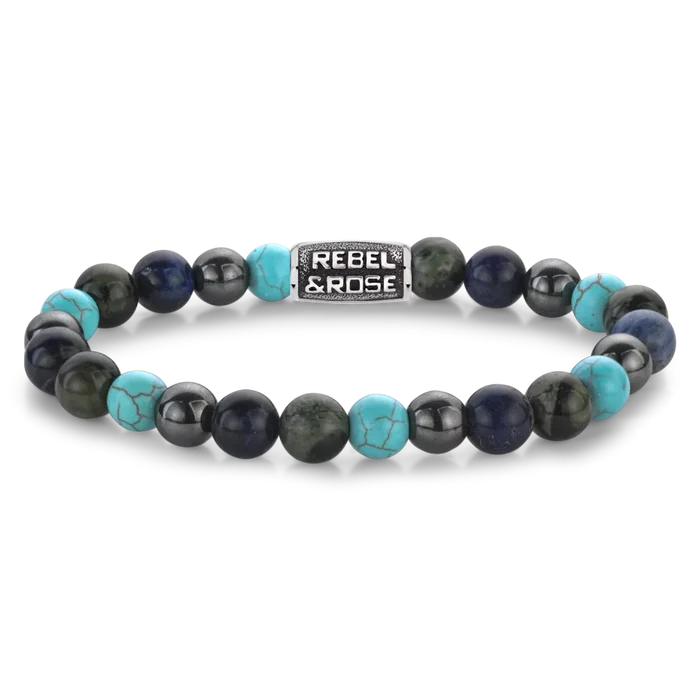RR Blue Nights Vintage Herrenarmband - RR-80108-V-L