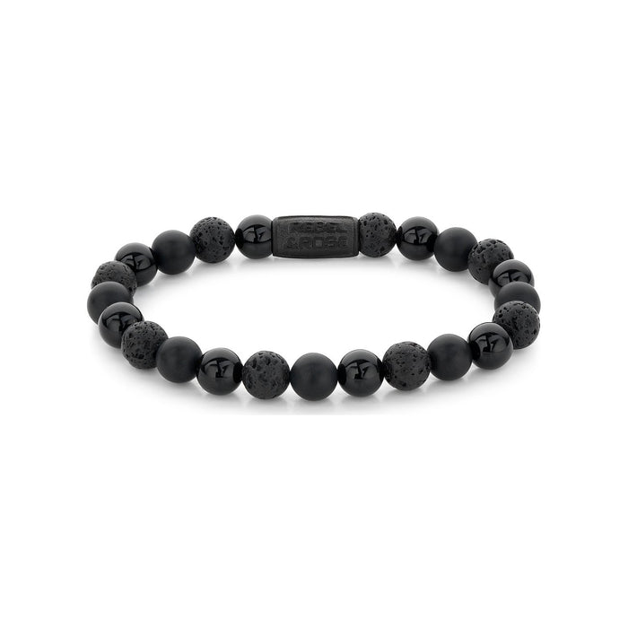 RR Bracelet all black 8mm 19cm - RR-80073-B-L