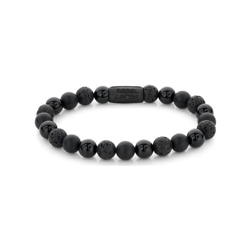 RR Bracelet all black 8mm 19cm - RR-80073-B-L
