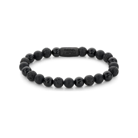 RR Bracelet all black 8mm 19cm - RR-80073-B-L
