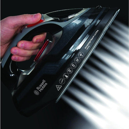 Russell Hobbs 3100W Power Steam Ultra Iron - Black | 20630 from DID Electrical - guaranteed Irish, guaranteed quality service. (6890747855036)